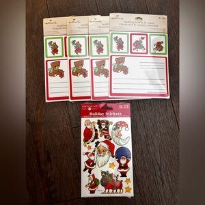 Vintage Holiday‎ Stickers and Labels Set